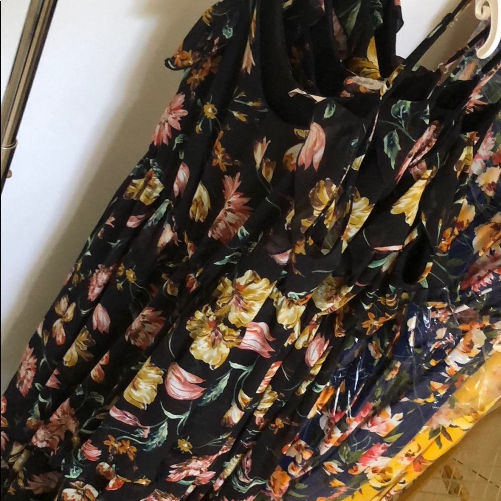 Trend Setter Diva Boutique Black Floral High-Low Cold Shoulder Dress - Picture 9 of 10